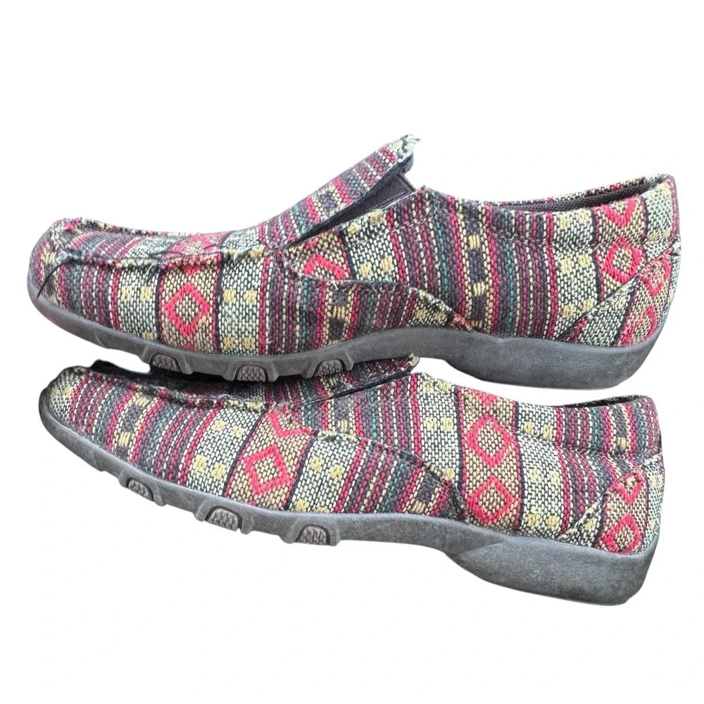 Roper Women's Aztec Pattern‎ 1786 Moccasin Shoes Slip On Loafers Size 8.5